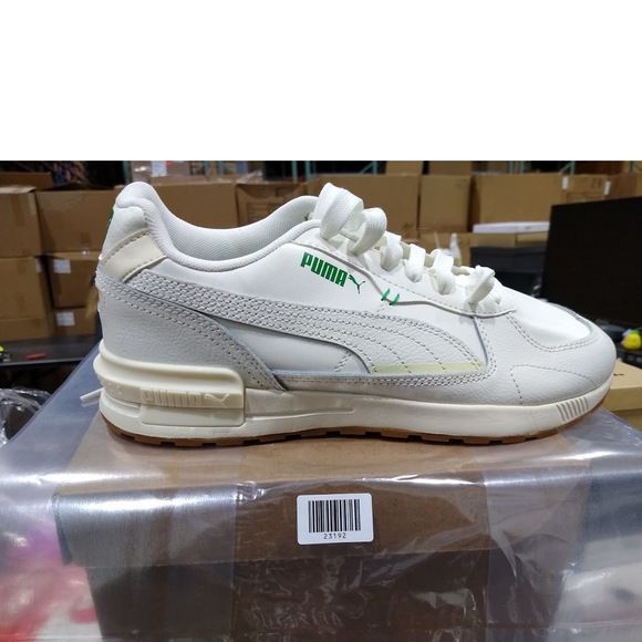 Puma Graviton Retro Sneakers Cream and Green 8.5